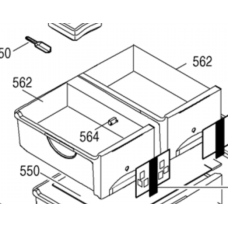 YL7438394 Genuine Liebherr Fridge Drawer Trim Printed SICN3366-20A